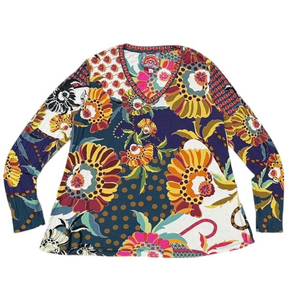 Johnny Was Kimbra Favorite Long Sleeve Swing Top - Picture 2 of 9